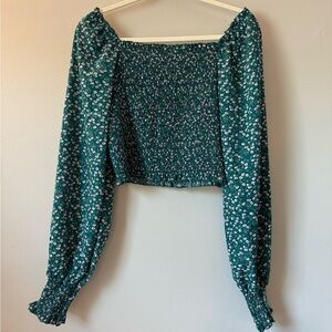 Emerald Floral Top